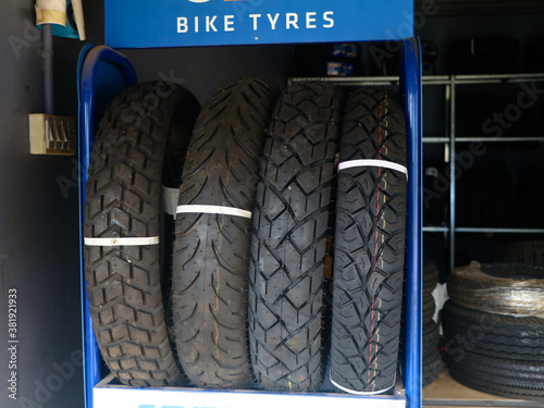 New rubber tyres kept for sale photo