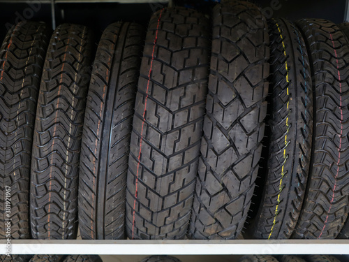 New rubber tyres kept for sale photo