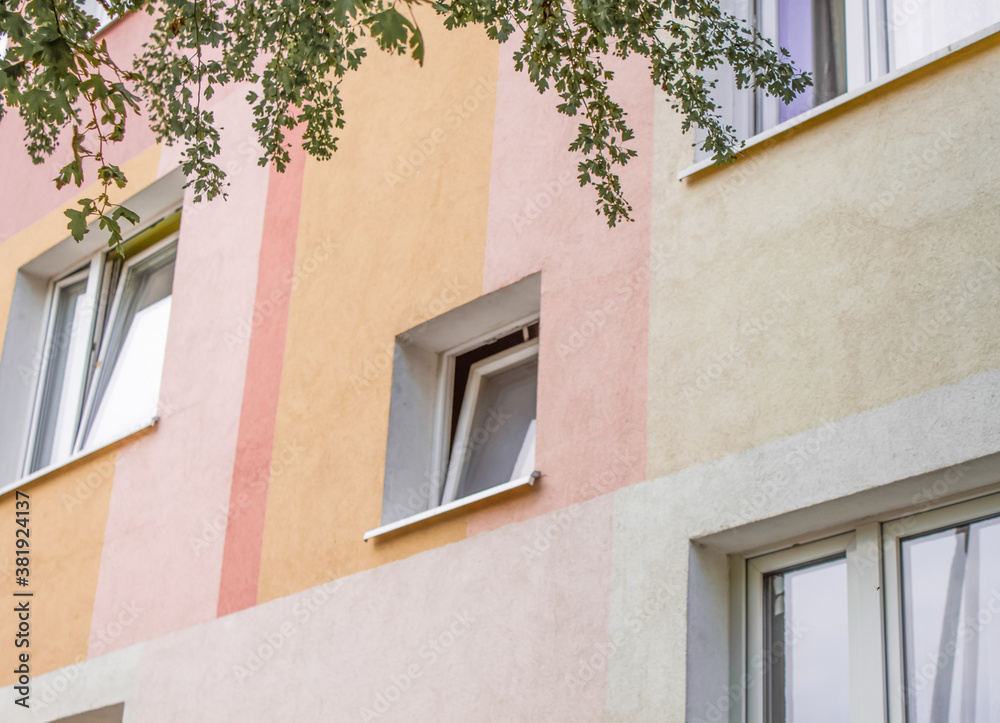 windows in the building Skierniewice/ Poland