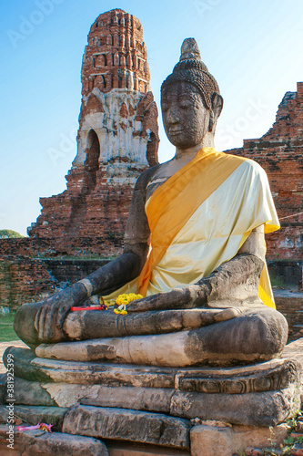 Ruined Old Temple of Ayutthaya  Thailand 