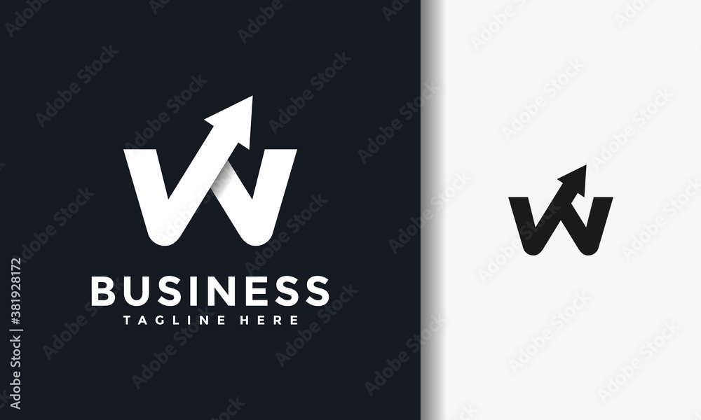 initial W arrow logo initial W arrow logo