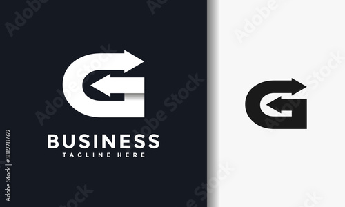 initial G arrow logo