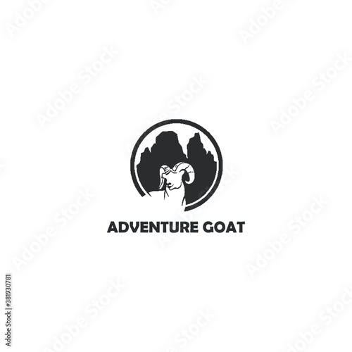 Adventure Goat Logo Design and Mountain Goat Logo image 