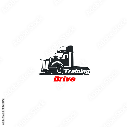 Truck Logo Design and Driver Training truck Logo image