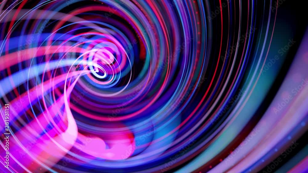 Light flow bg in 4k. Abstract looped background with light trails, stream of red blue neon lines in space move to form looped spiral shapes. Modern trendy motion design background. Light flow bg in 4k. Abstract looped background with light trails, stream of red blue neon lines in space move to form looped spiral shapes. Modern trendy motion design background.