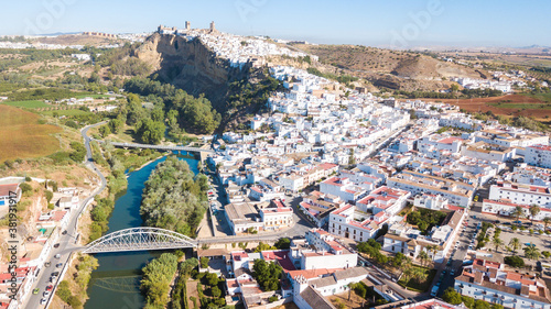 aerial view of arcos de la frontera town, Spain photo