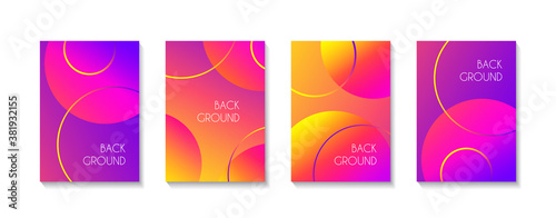 Abstract colroful gradient background with circles. Vector bright covers for magazines, brochures, flyers, banners © Artulina