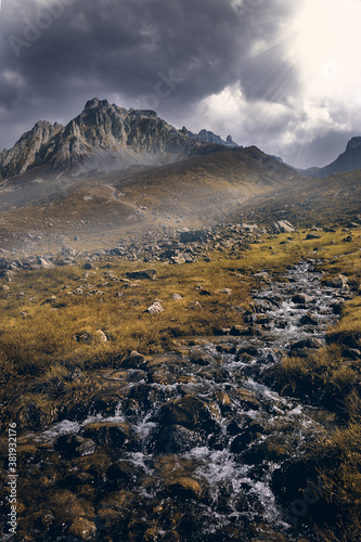 Dramatic View of Mountains in the Heights
