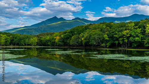 Foto 知床五湖に映る知床連山　北海道　絶景