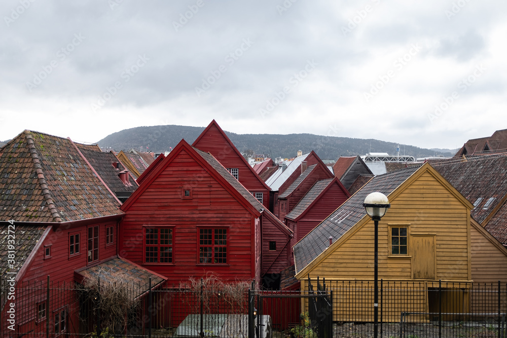 Old Town Bergen Colorful Houses Old Town Bergen Colorful Houses