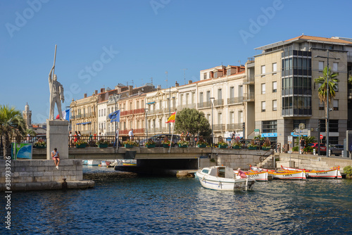 Sète, bateaux sur le grand canal. Sète, boats on the grand canal photo