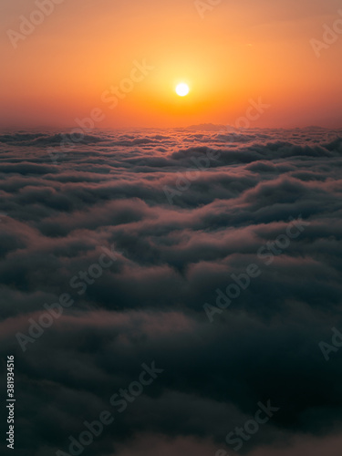 Sunset over the Clouds