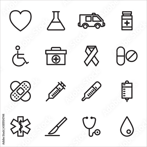 Medicine and health care icon