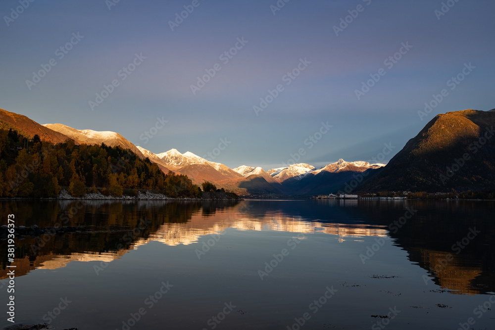 Scenic Landscape and Åndalsnes Town Panorama