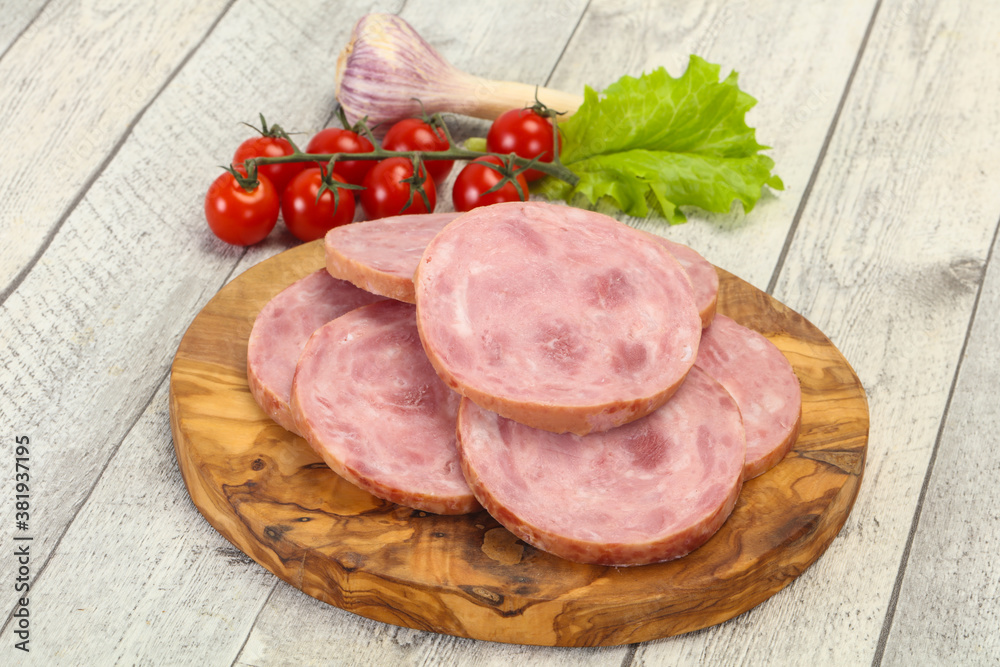 Natural ham made from pork