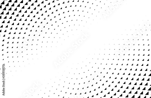 Triangles halftone vector illustration. Triangle geometric background texture and pattern