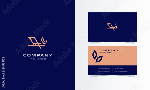 Bird Line Minimalist Logo with Business Card Design