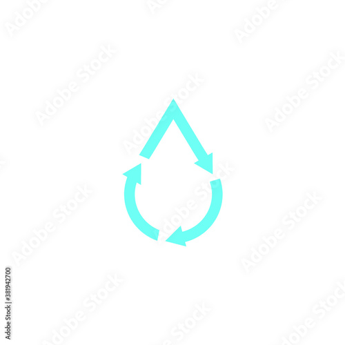 water drop logo recycle vector abstract  icon illustrations