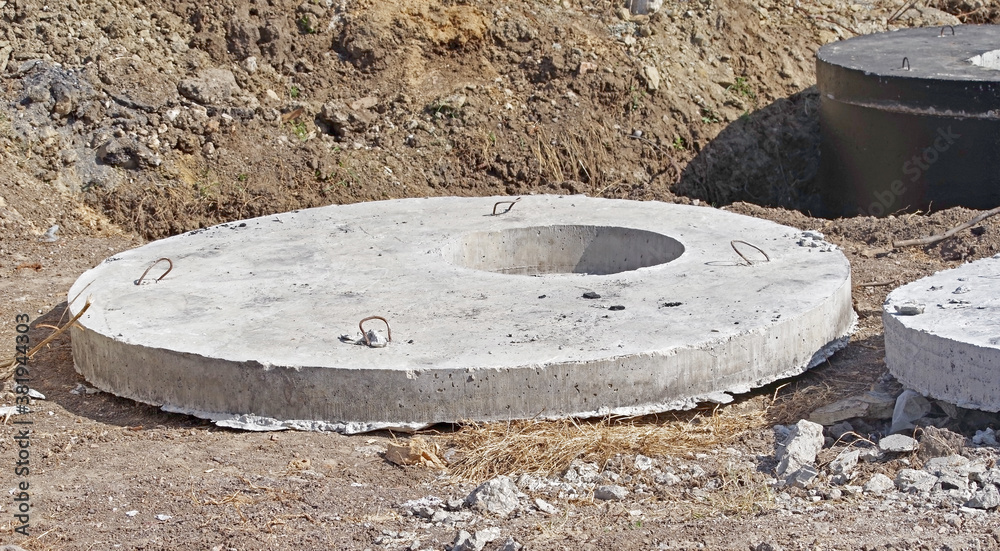 Ring for overlapping wells of the drainage system