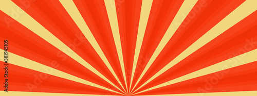 Abstract background with orange rays starburst sunlight fractal sunbeam on yellow wallpaper backdrop pattern seamless vector illustration graphic design 