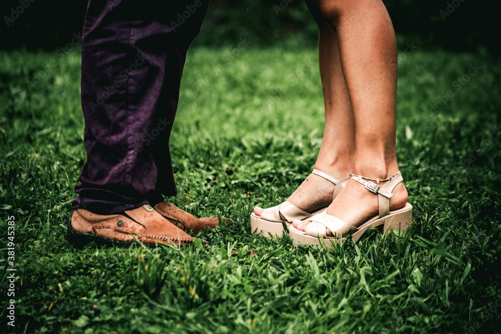 Boyfriends feet at grass
