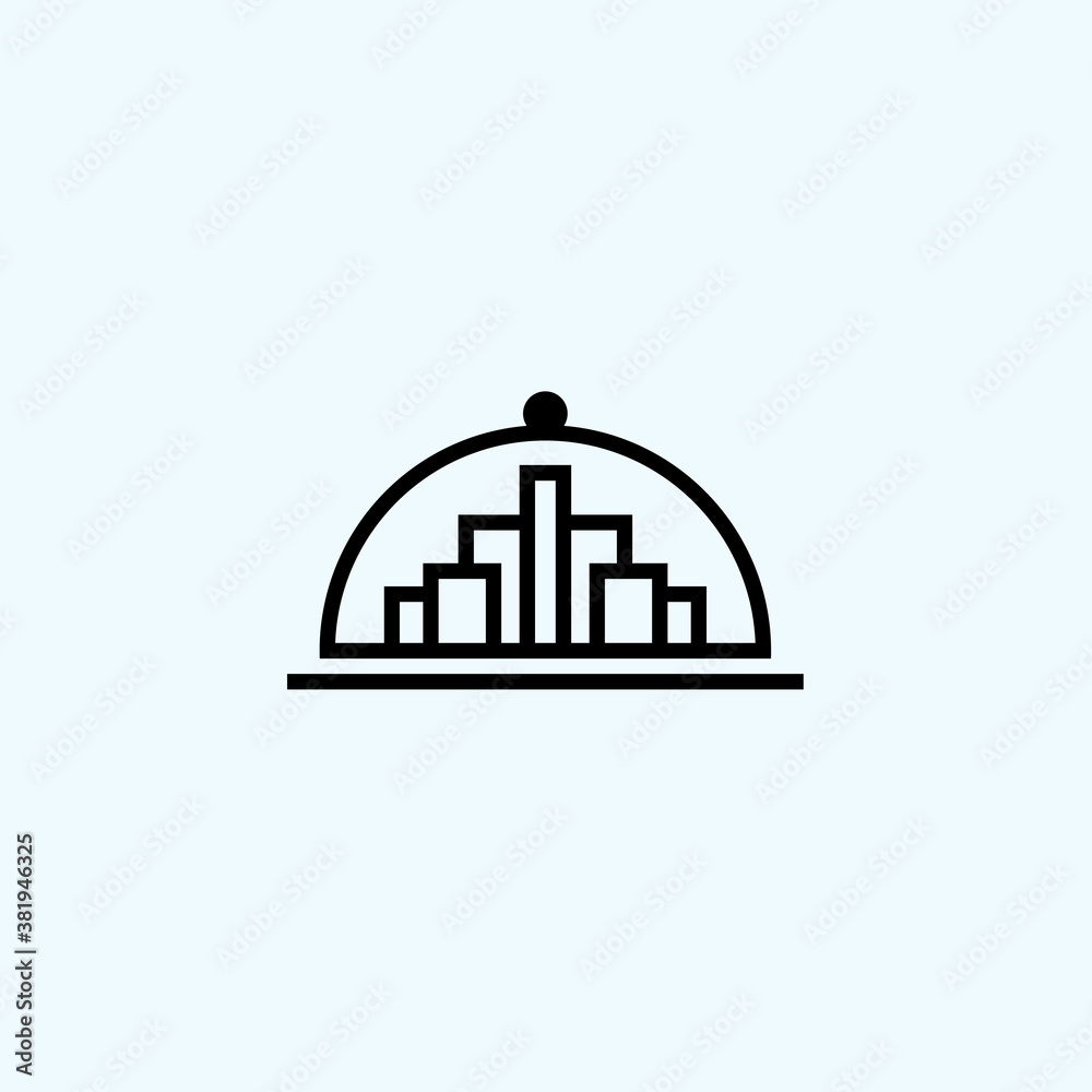 abstract city logo. building icon