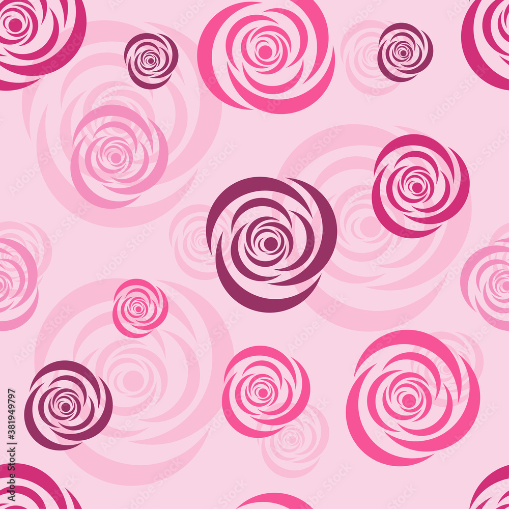 Seamless pattern print whith pink rose. Modern abstract design for paper, cover, fabric, interior decor, tablecloths, scrapbooking. Seamless pattern print whith pink rose. Modern abstract design for paper, cover, fabric, interior decor, tablecloths, scrapbooking.