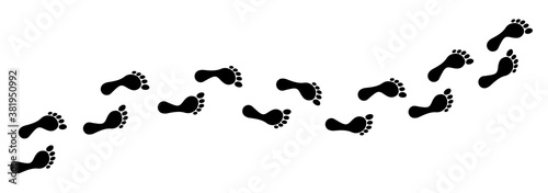 Different human footprints icon. Vector