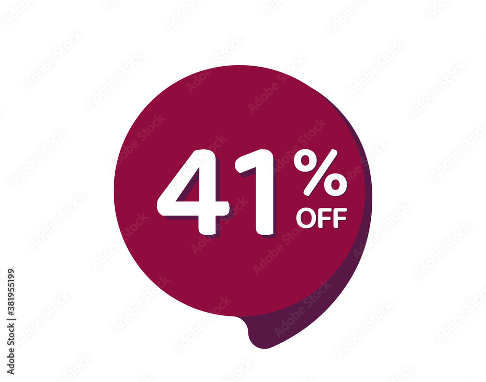 41% OFF Sale Discount Banner, Discount offer price label, 41% Discount Sticker 41% OFF Sale Discount Banner, Discount offer price label, 41% Discount Sticker