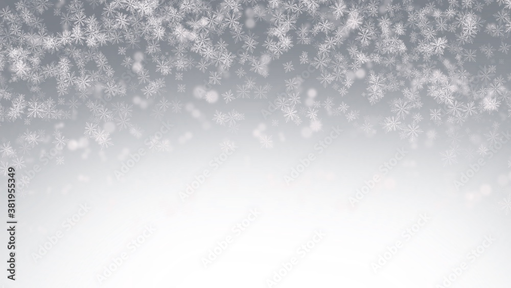 Abstract Gray Backgrounds with Snow flakes , illustration wallpaper