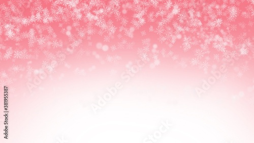 Abstract Pink Backgrounds with Snow flakes   illustration wallpaper