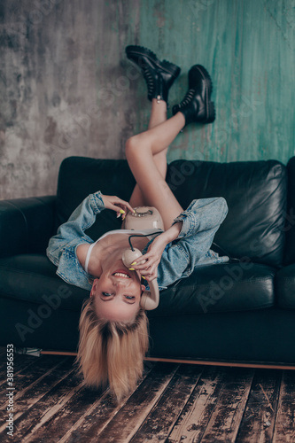 girl and phone
