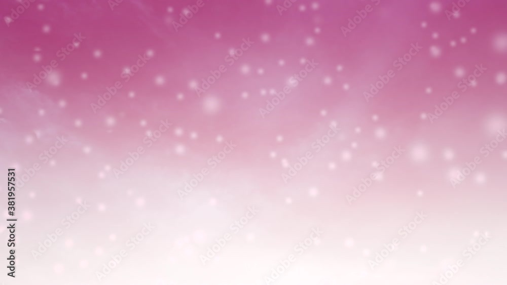 intro animation with snow particle falling against pink abstract pattern background for opening , logo, transition and title.