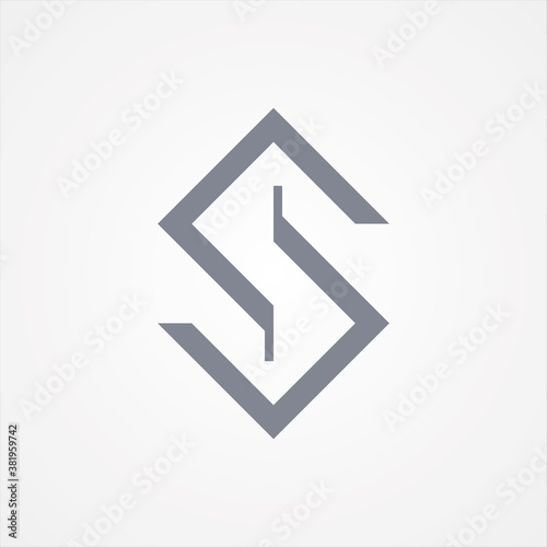 Free Download Design letter S in square style - GFXLoad