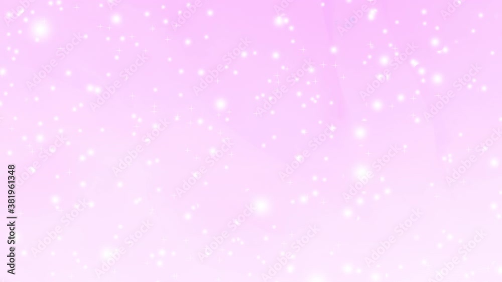 intro animation with snow particle falling against pink abstract pattern background for opening , logo, transition and title.