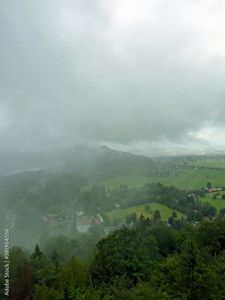 landscape of the valley at cloudy day in Munich, Germany