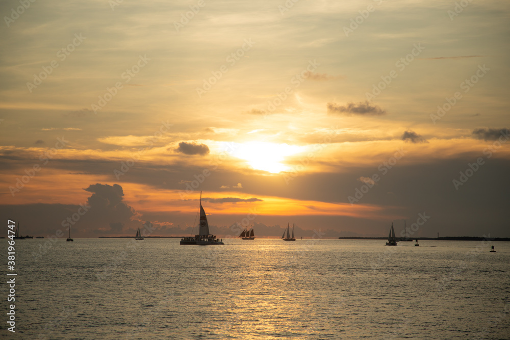 sunset celebration in Key west florida in September 