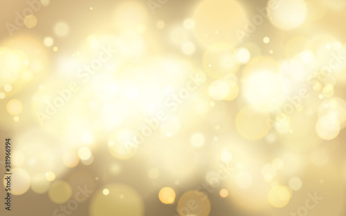 Bright bokeh effect. Festive magic luminous background. Holiday design for Christmas. Vector illustration