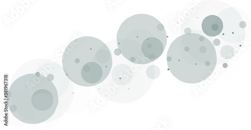 Gray vector background with a pattern of circles with different diameters. Textured template for a web splash in a modern style.