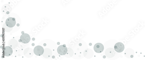 Gray vector background with a pattern of circles with different diameters. Textured template for a web splash in a modern style.