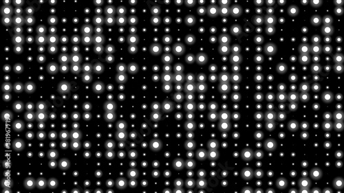 Dot white black pattern gradient texture background. Abstract technology big data digital background. 3d rendering.