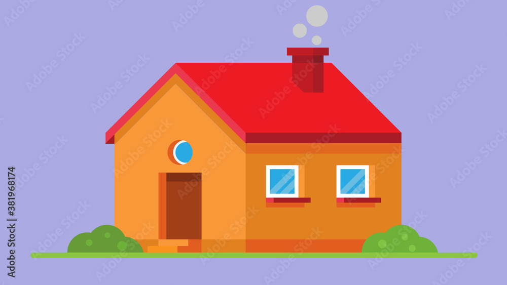 illustration of a 3d house