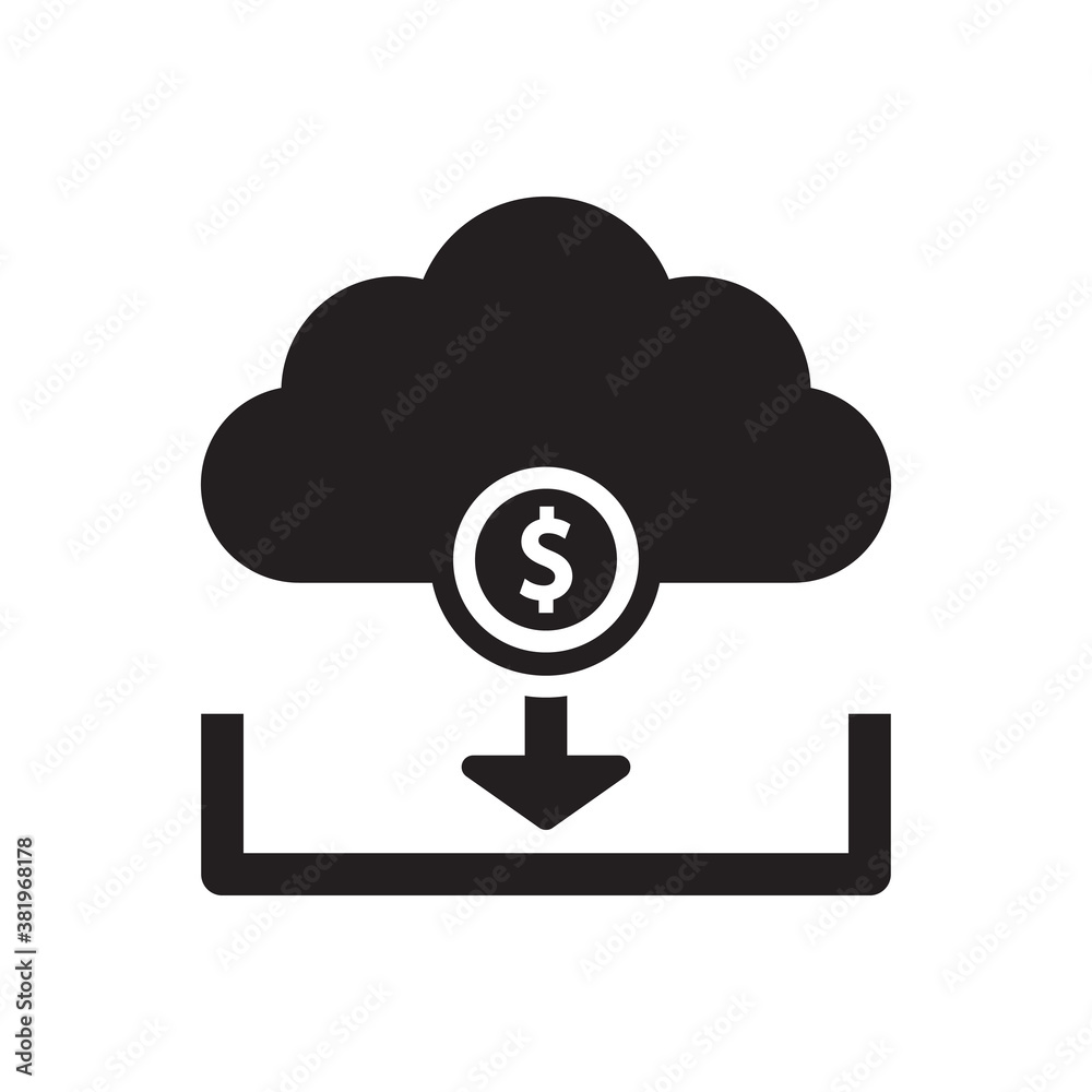 cloud earning icon 