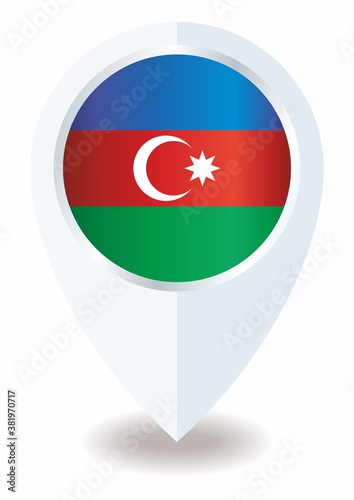 Free Download Flag of Azerbaijan, location icon for Multipurpose, Republic of Azerbaijan. - GFXLoad