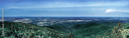 Panorama of Slavonian (Pannonian) plain from Papuk mountain. Croatiax photo