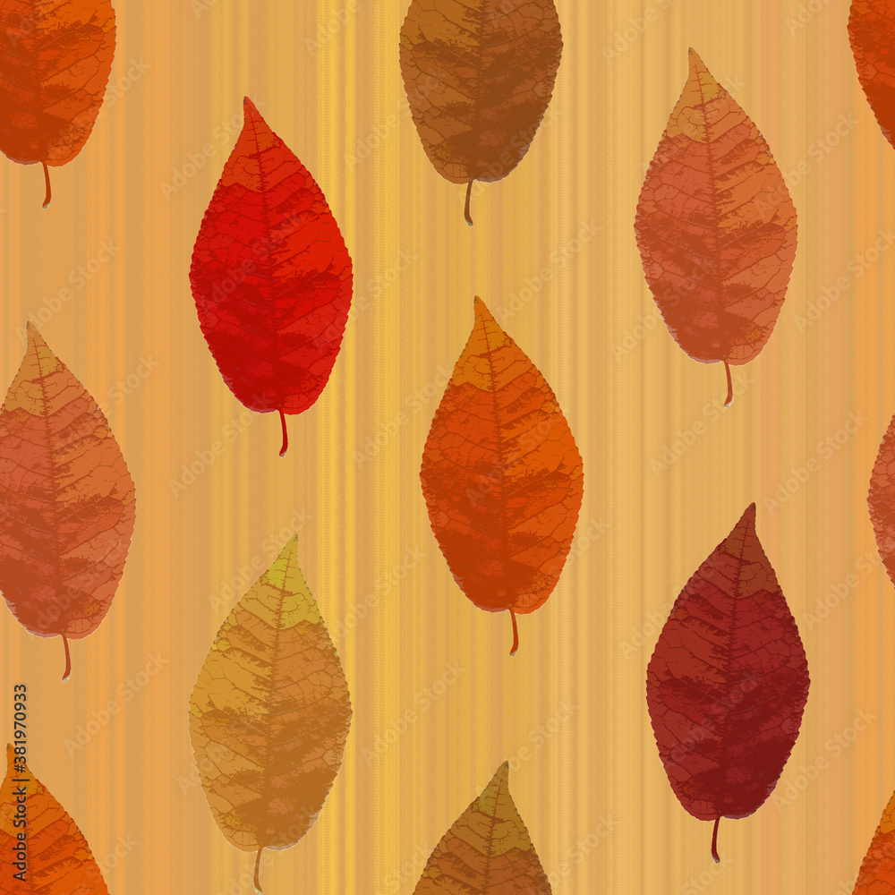 Obraz premium Seamless pattern with autumn leaves.