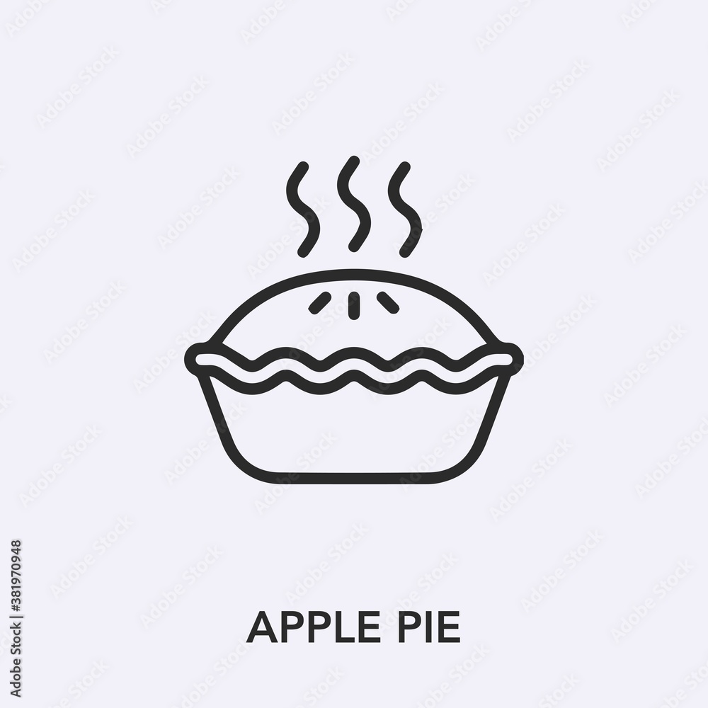 apple pie icon vector sign symbol apple pie icon vector sign symbol