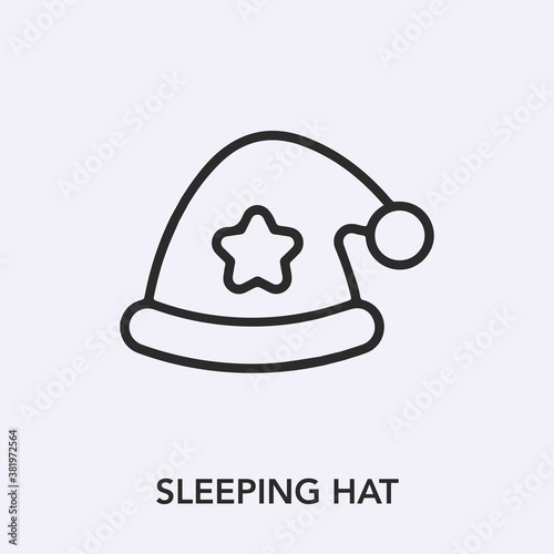 sleeping hat icon vector sign symbol
