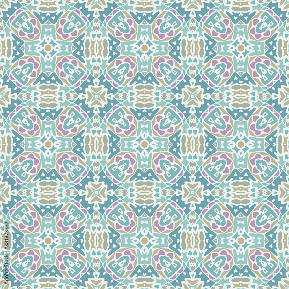 Creative color abstract geometric pattern in gold pink blue, vector seamless, can be used for printing onto fabric, interior, design, textile,carpet.