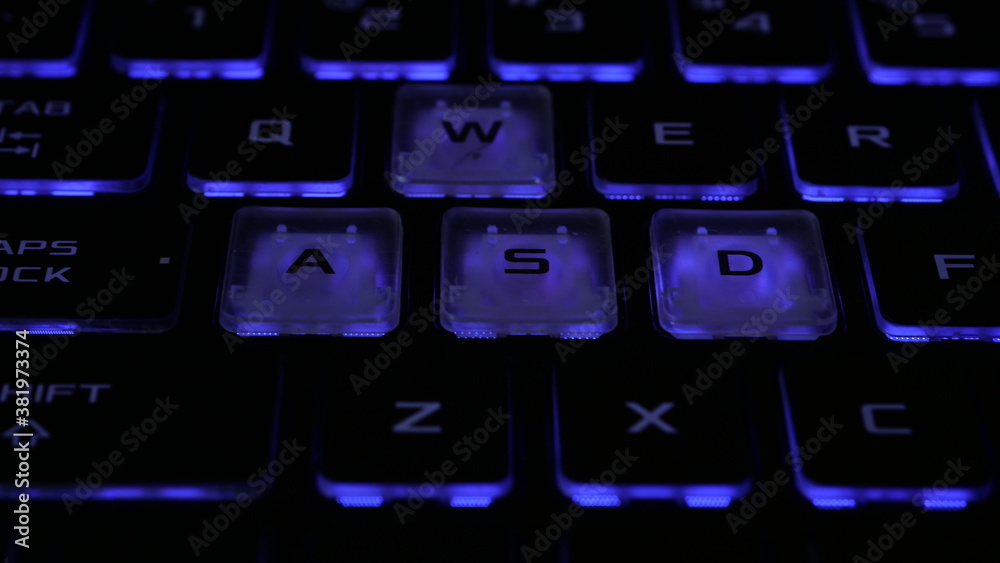 buttons on laptop keyboard with beautiful backlight buttons on laptop keyboard with beautiful backlight